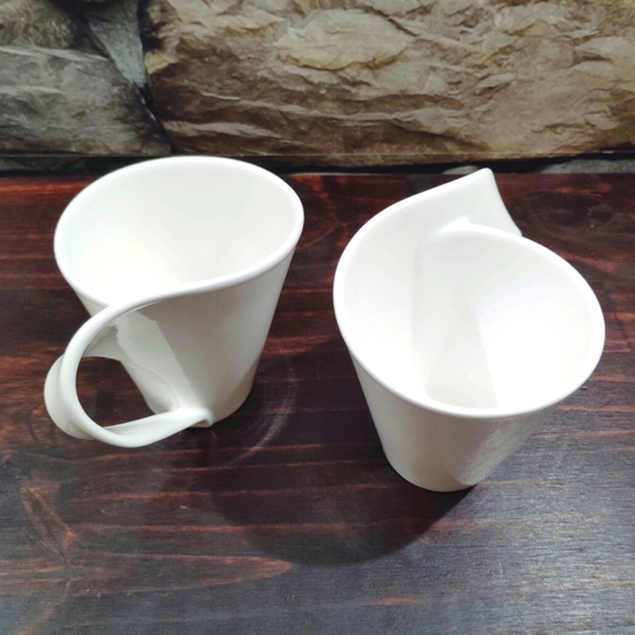 Villeroy & Boch Mugs New Wave 1748 Design Luxembourg Swirl Handle Fine China - Picture 6 of 13